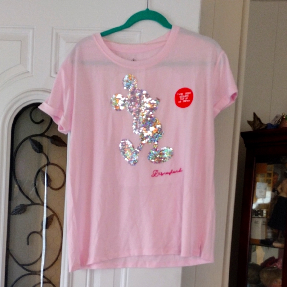 Disney Pink Sequin Women's T-Shirt